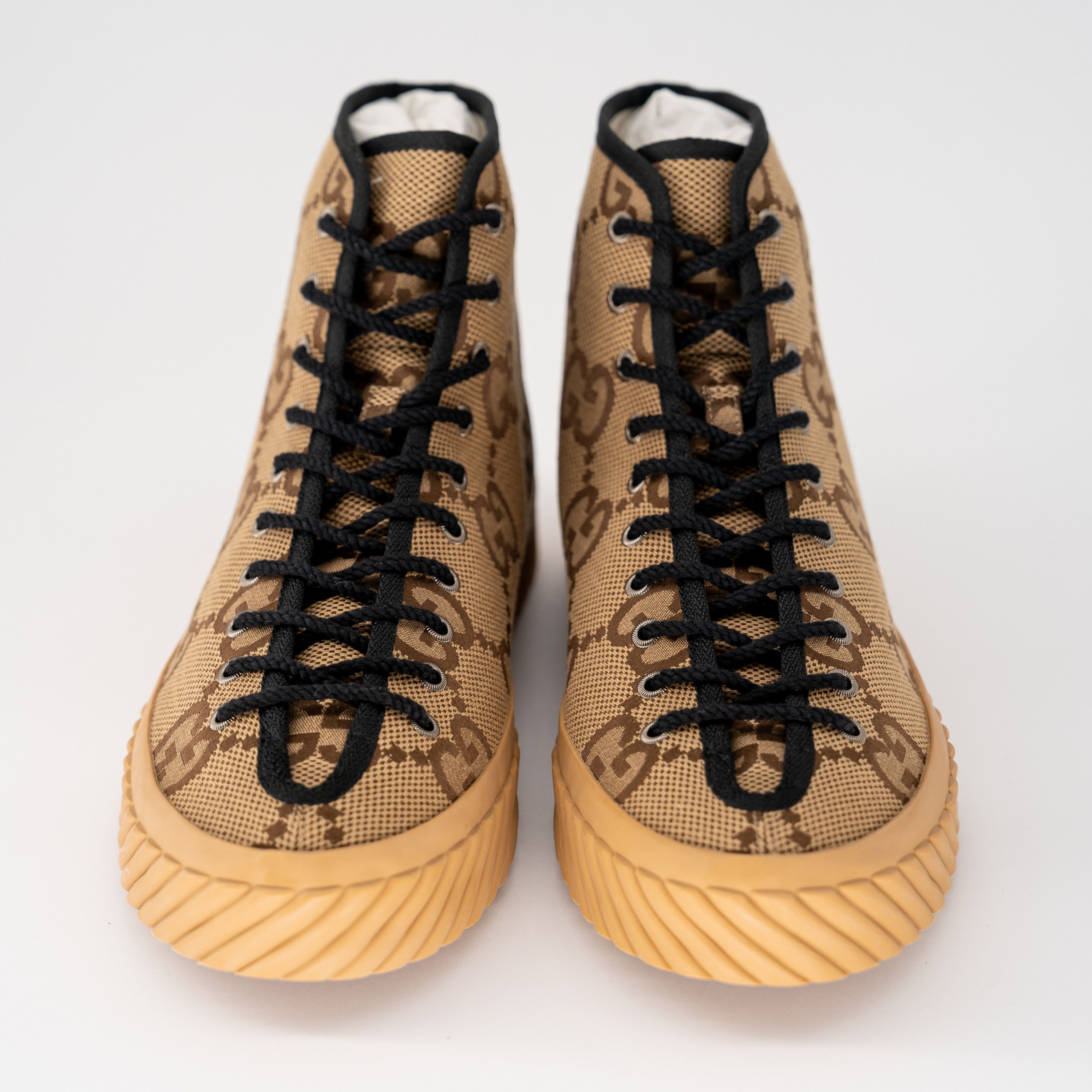 Gucci size 13G - Gucci GG Canvas High Top Sneakers Brown Size US 13 / EU 46 - 2 Thumbnail