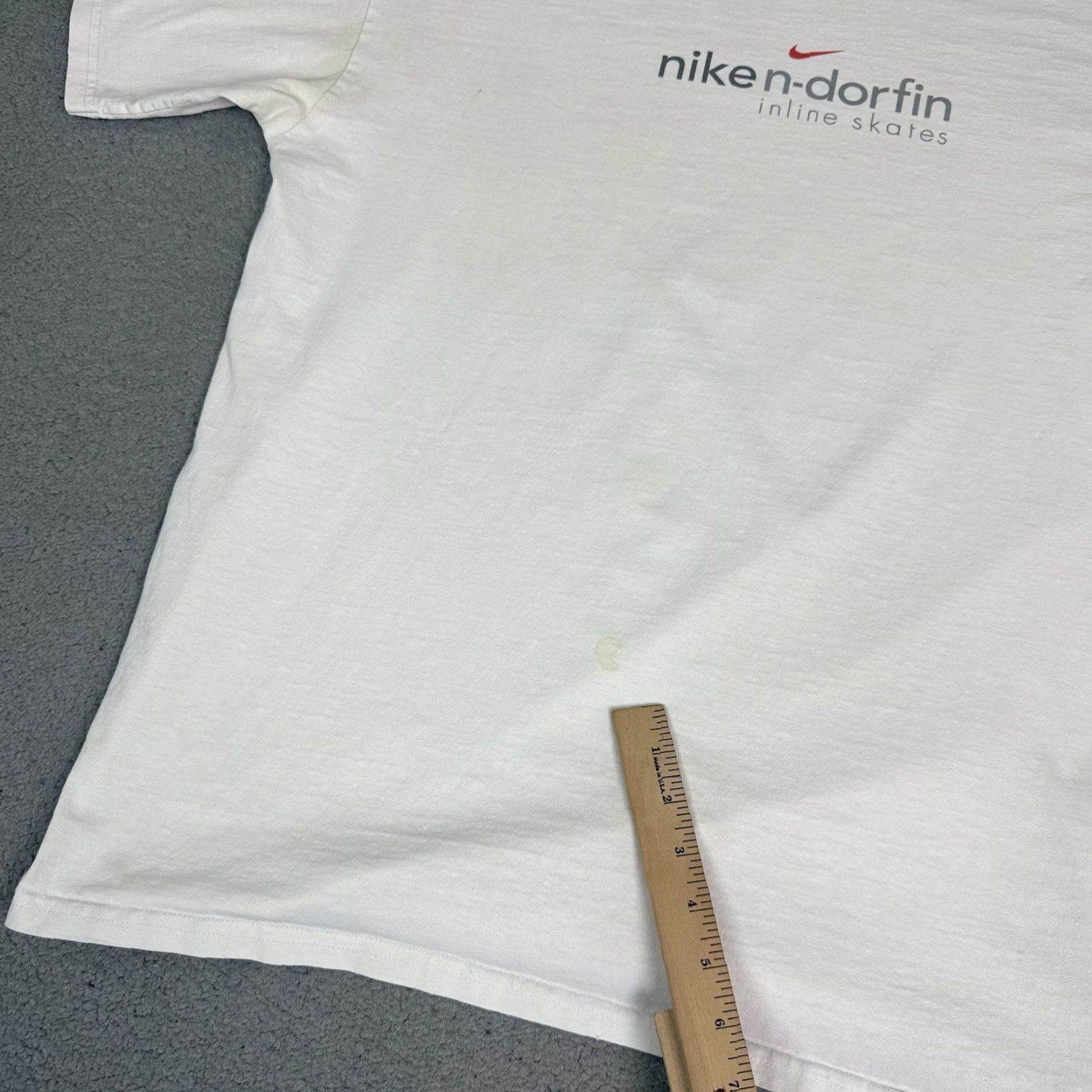 Nike VINTAGE Nike T Shirt Mens XL White Nike Swoosh N-Dorfin Logo Graphic Print 90s Skates USA Retro Grunge Size US XL / EU 56 / 4 - 7 Thumbnail
