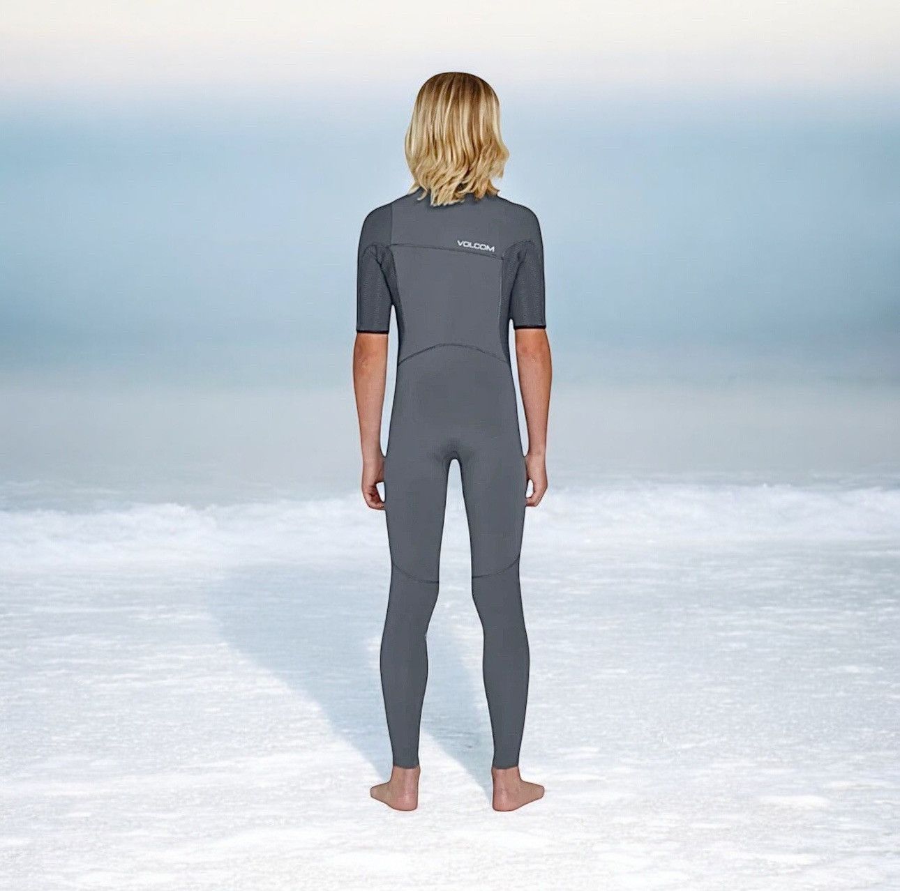 Volcom Volcom Boys Modulator Grey Surf Wetsuit 2mm Thick Sz 14 Size ONE SIZE - 2 Thumbnail