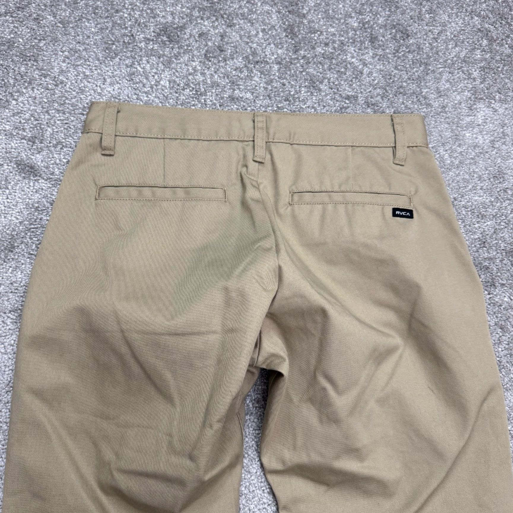 RVCA RVCA Pants Mens 28x28 Khaki Brown The Week End Chino Flat Front Straight Leg Size US 28 / EU 44 - 5 Thumbnail