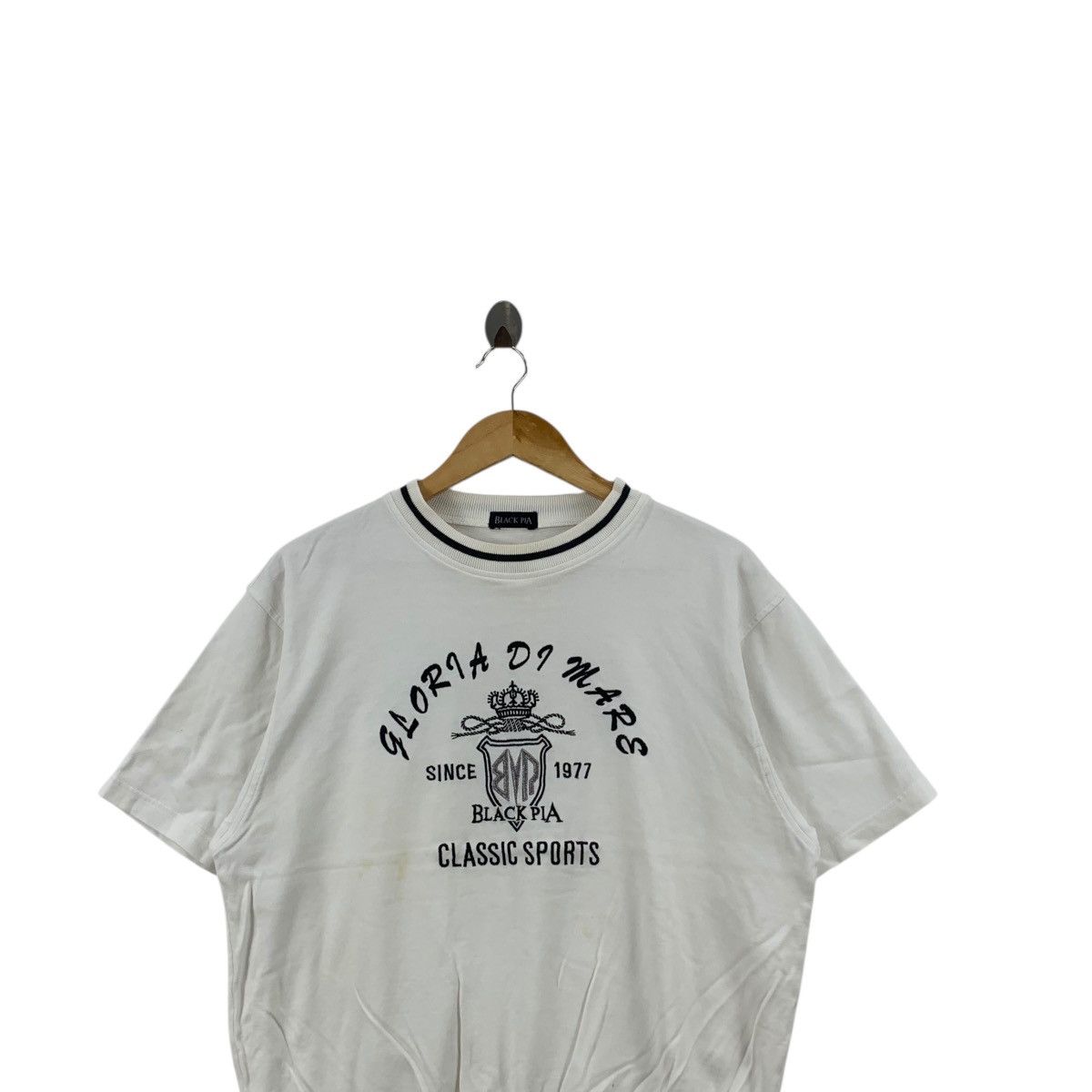 Vintage Vintage BLACK PIA Gloria Di Mare Embroidered Logo Sweatshirt Size M / US 6-8 / IT 42-44 - 2 Thumbnail