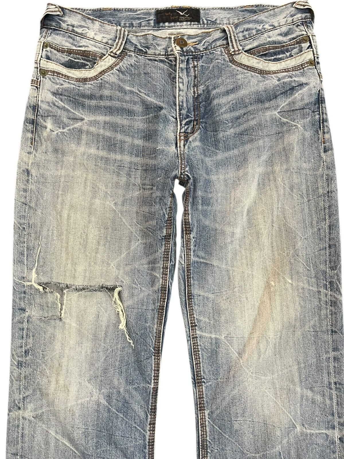 If Six Was Nine Vintage Daily Topics Double Waist Ripped Distressed Denim Size US 36 / EU 52 - 3 Thumbnail