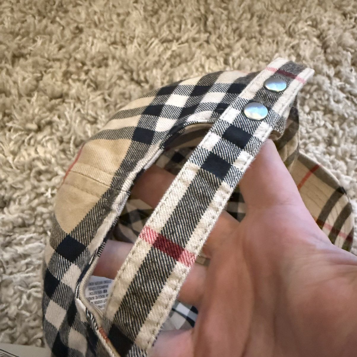 Burberry Burberry hat size L logo checked baseball cap B Size ONE SIZE - 3 Thumbnail