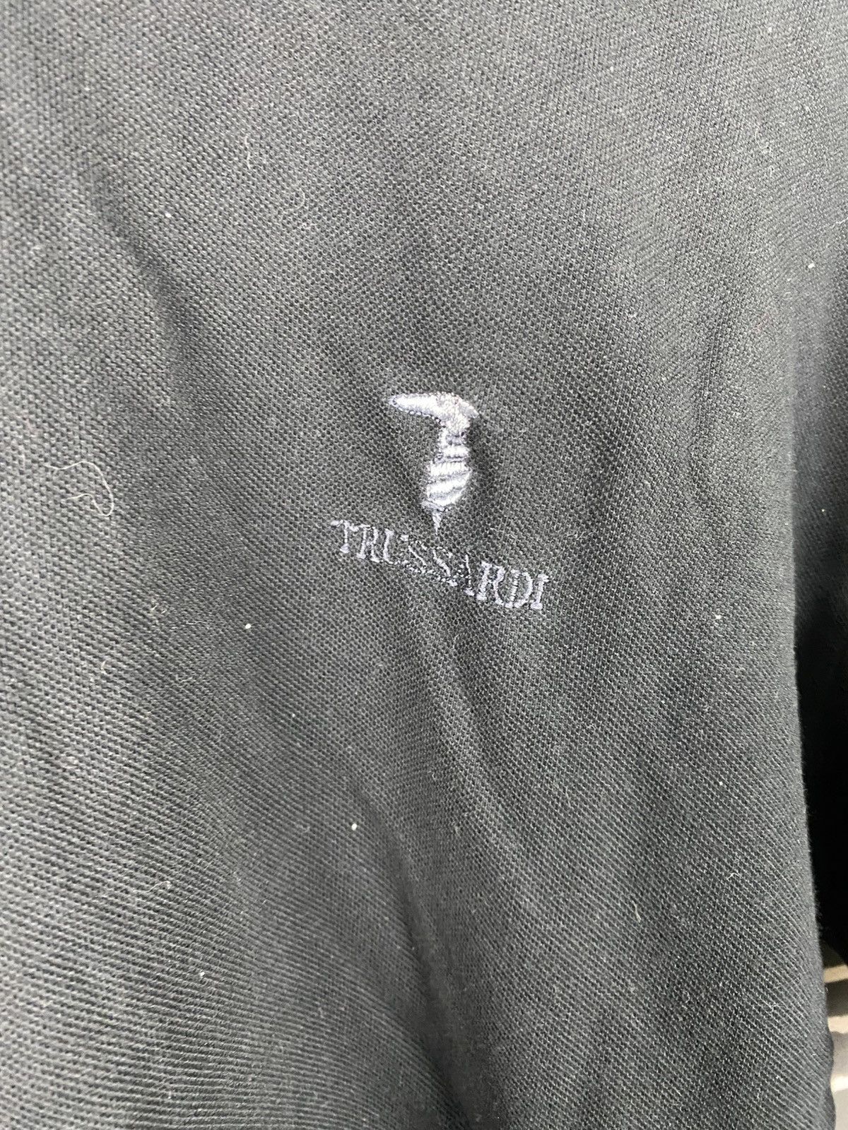 Trussardi VINTAGE Trussardi Made In Italy Grey Logo Polo Shirt Size US L / EU 52-54 / 3 - 4 Thumbnail