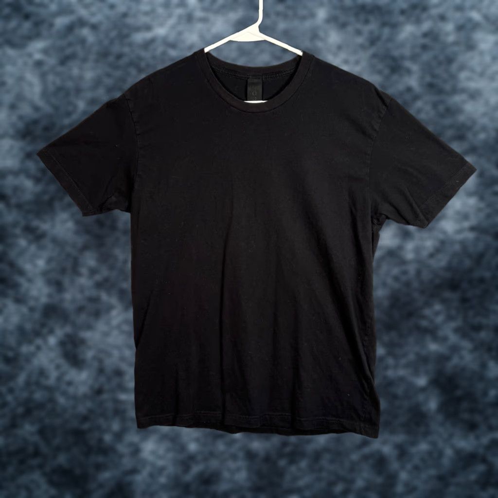 Vintage Polished Mens Small Black T-Shirt 100% Cotton Crew Neck Made In Portugal Solid Short Sleeve Size US S / EU 44-46 / 1 - 1 Thumbnail