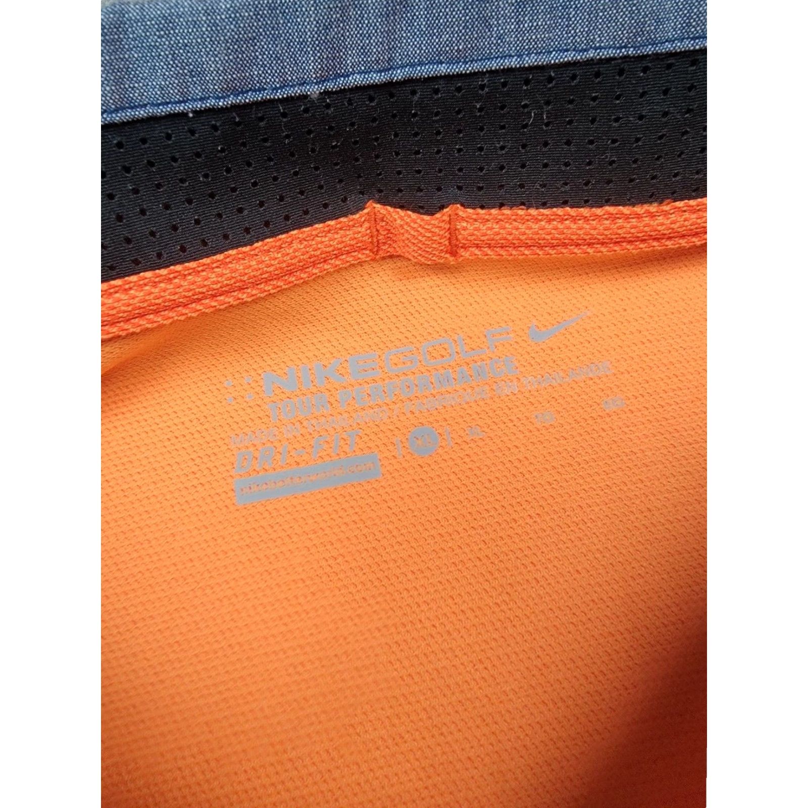 Nike Nike Golf Polo Shirt Mens XL Orange Tour Performance Dri Fit Short Sleeve Golf Polo Size US XL / EU 56 / 4 - 2 Thumbnail