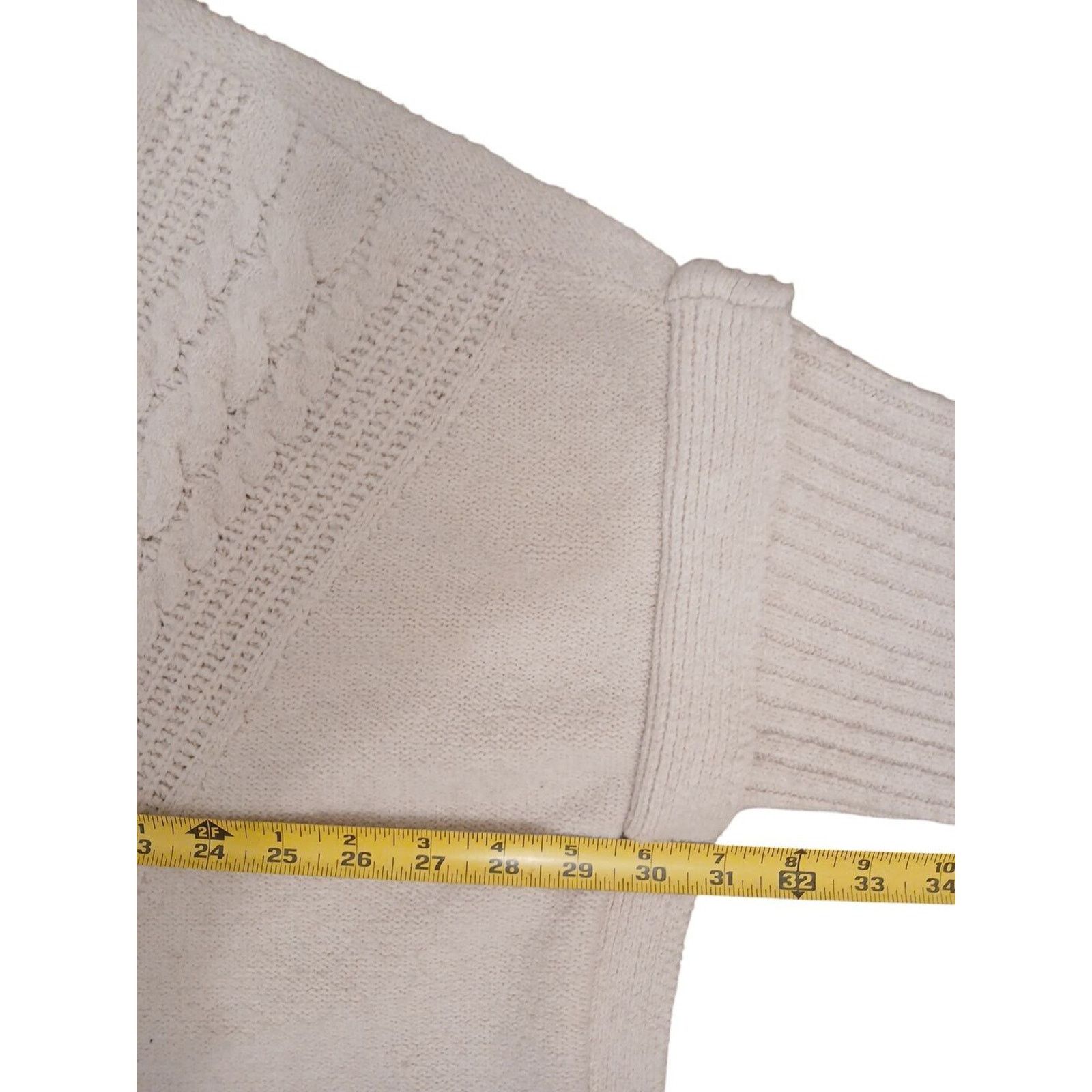 Vera Wang Simply Vera Wang Sweater Sz XXL Beige Chunky Cowl LAGENLOOK Size XXL / US 16-18 / IT 52-54 - 11 Thumbnail
