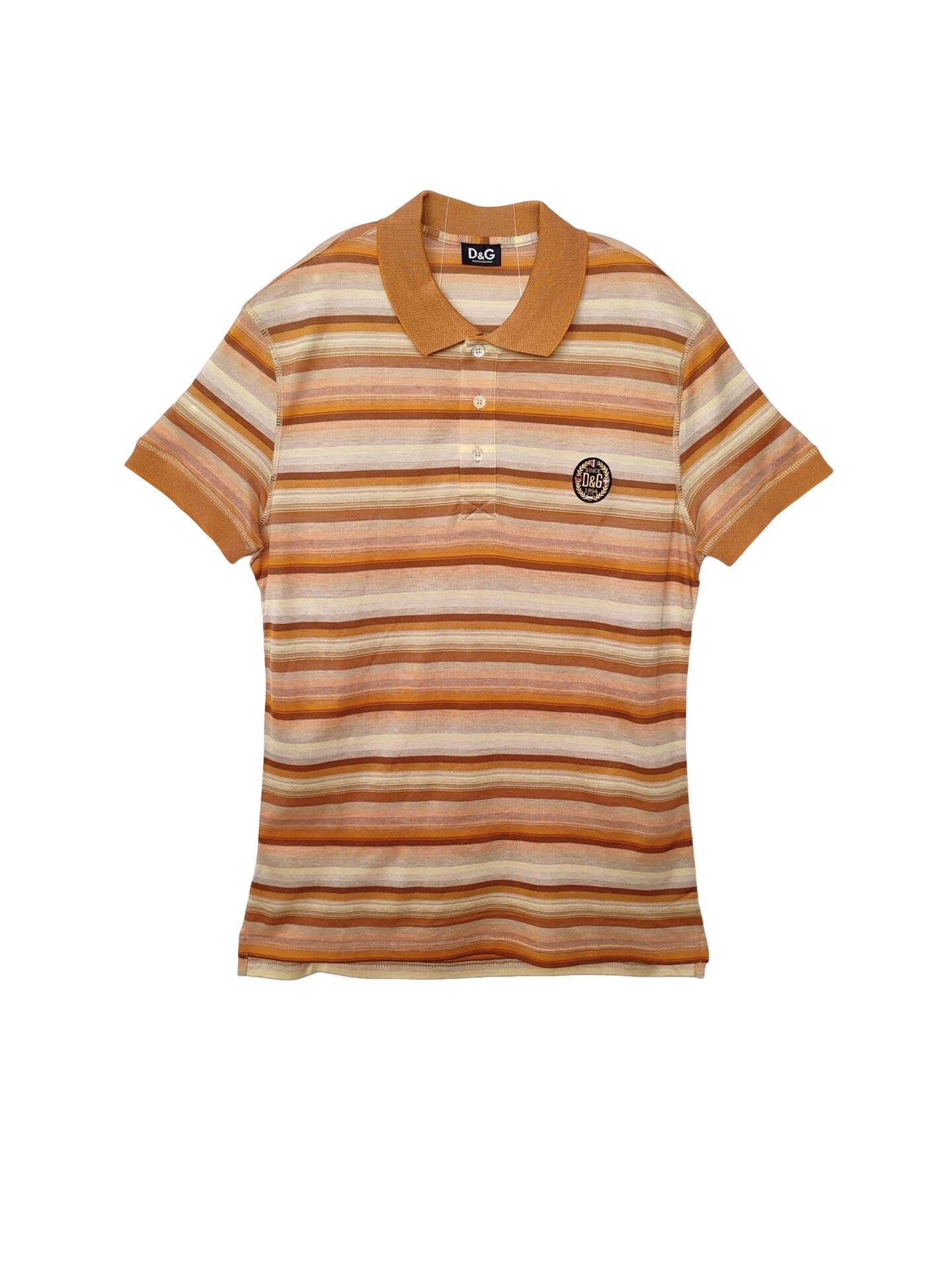 Dolce & Gabbana D&G Striped Polo Shirt Size M Size US M / EU 48-50 / 2 - 1 Thumbnail