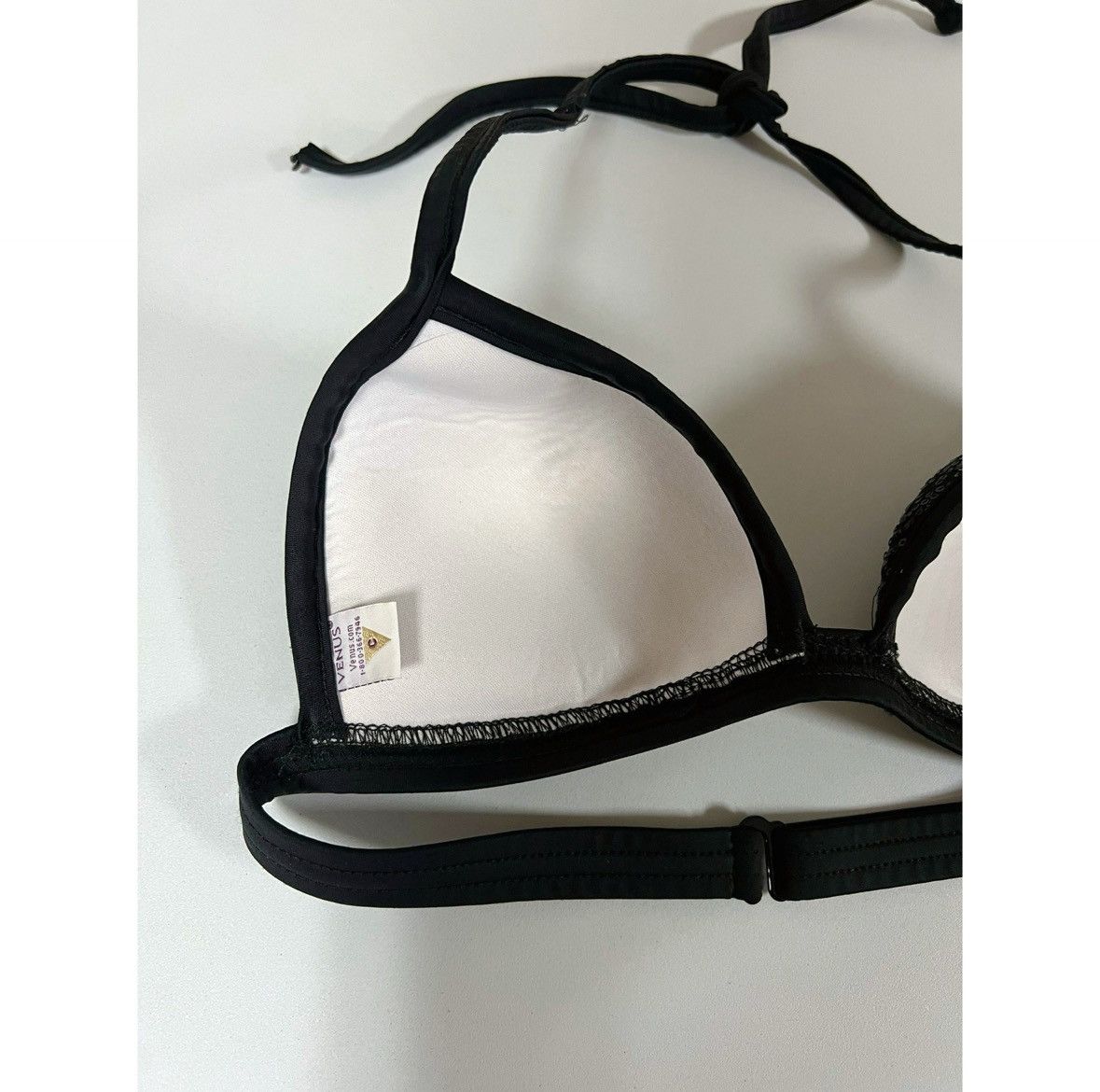 Venus × Vintage Venus Black Sequined Halter Bikini Top Bathing Suit Size C 🖤 Size S / US 4 / IT 40 - 5 Thumbnail