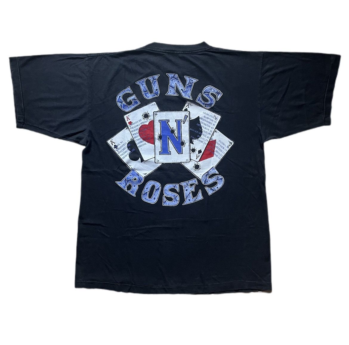 Guns N' Roses 90s vintage GUNS N' ROSES 1991 CARDS TEE BROCKUM Size US XL / EU 56 / 4 - 2 Thumbnail