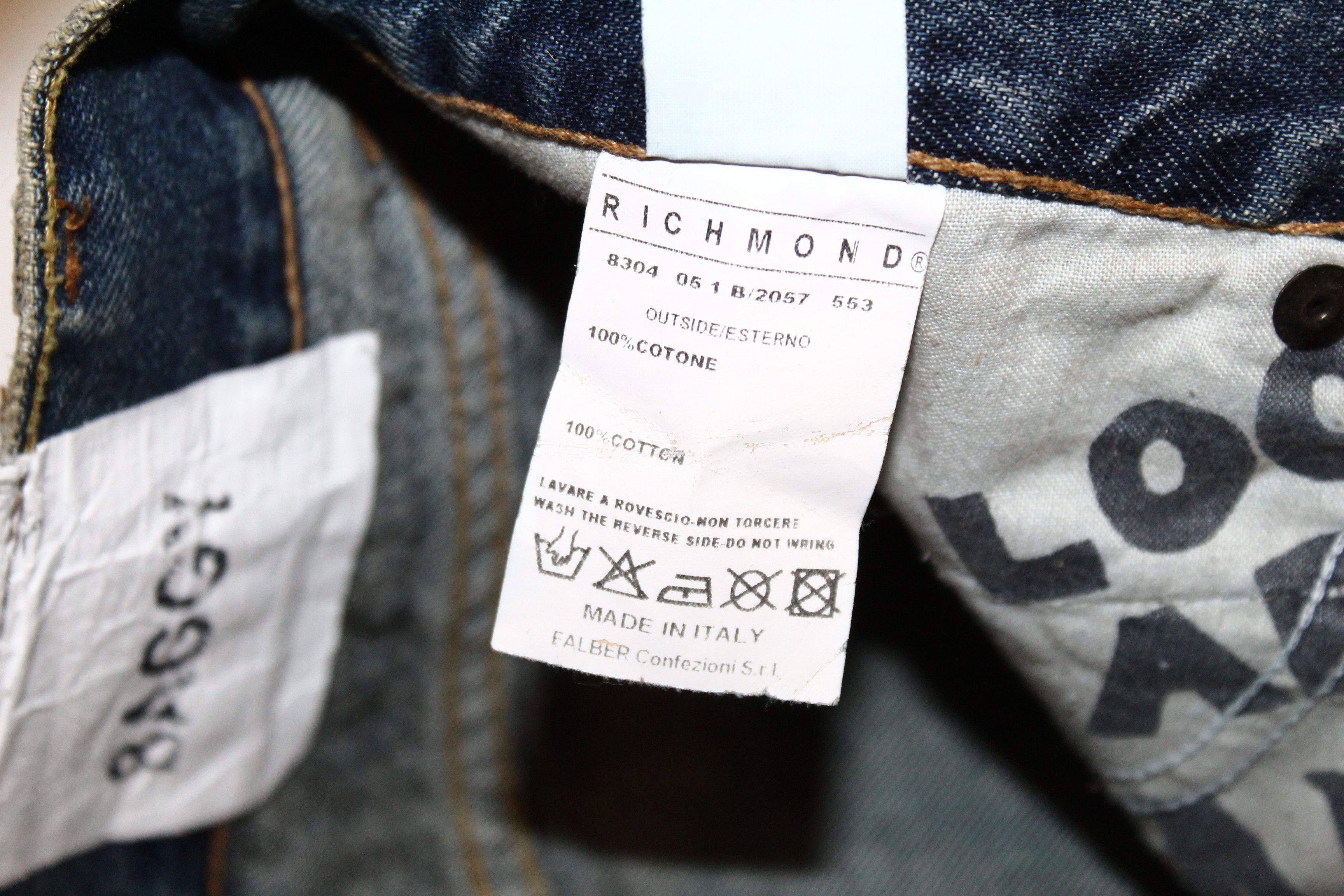 John Richmond Richmond Denim Baggy Distressed Stonewashed Blue Jeans Size US 32 / EU 48 - 8 Thumbnail