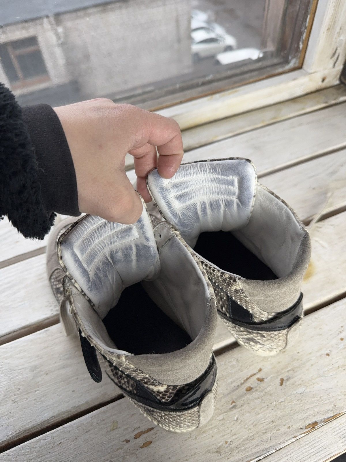 Barbara Bui Luxury Barbara Bui Python Embossed High Top Sneakers Size US 10.5 / IT 40.5 - 12 Thumbnail