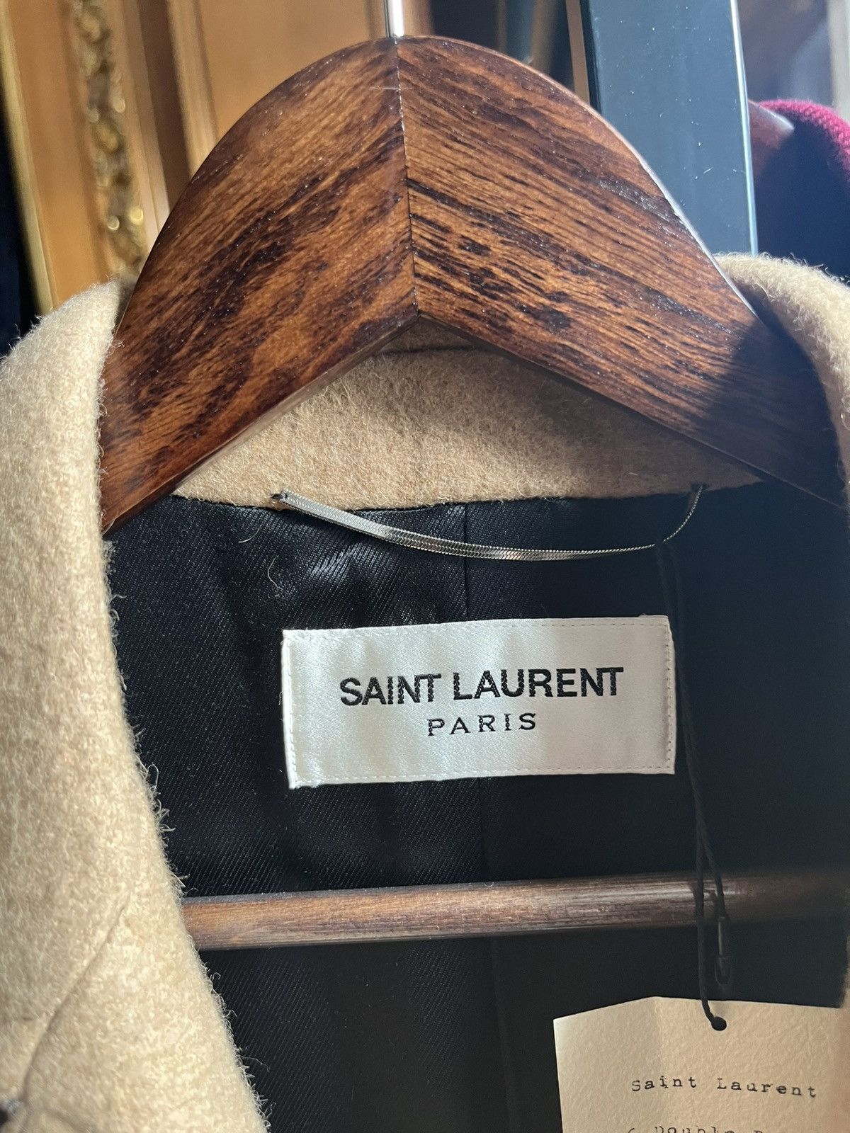 Saint Laurent Paris FW16 Double Breasted Coat in Camel Wool Size US XS / EU 42 / 0 - 7 Thumbnail