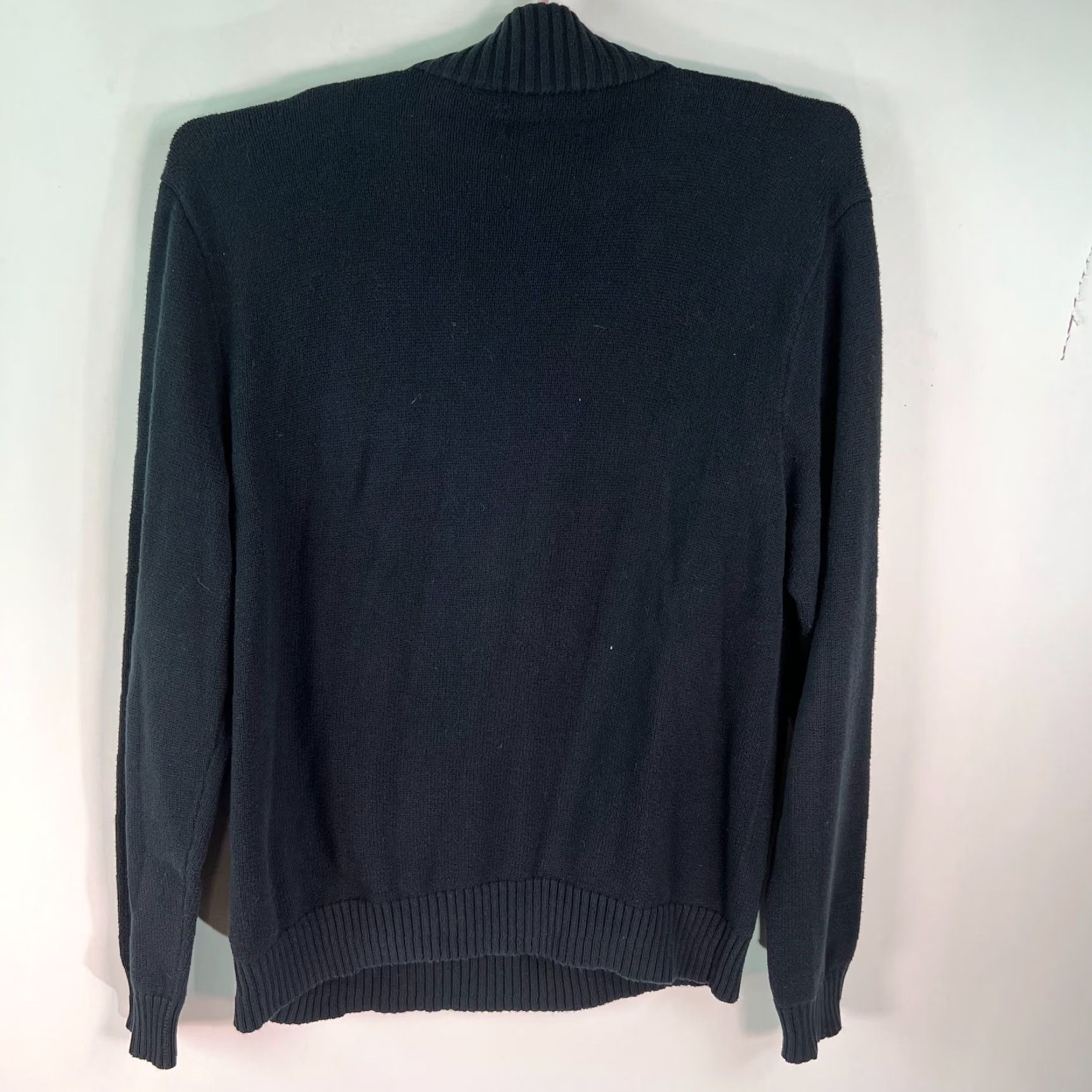 Polo Ralph Lauren Polo Ralph Lauren Mens Black Cotton Mock Neck 1/4 Zip Pullover Sweater XL Casual Size US XL / EU 56 / 4 - 2 Thumbnail