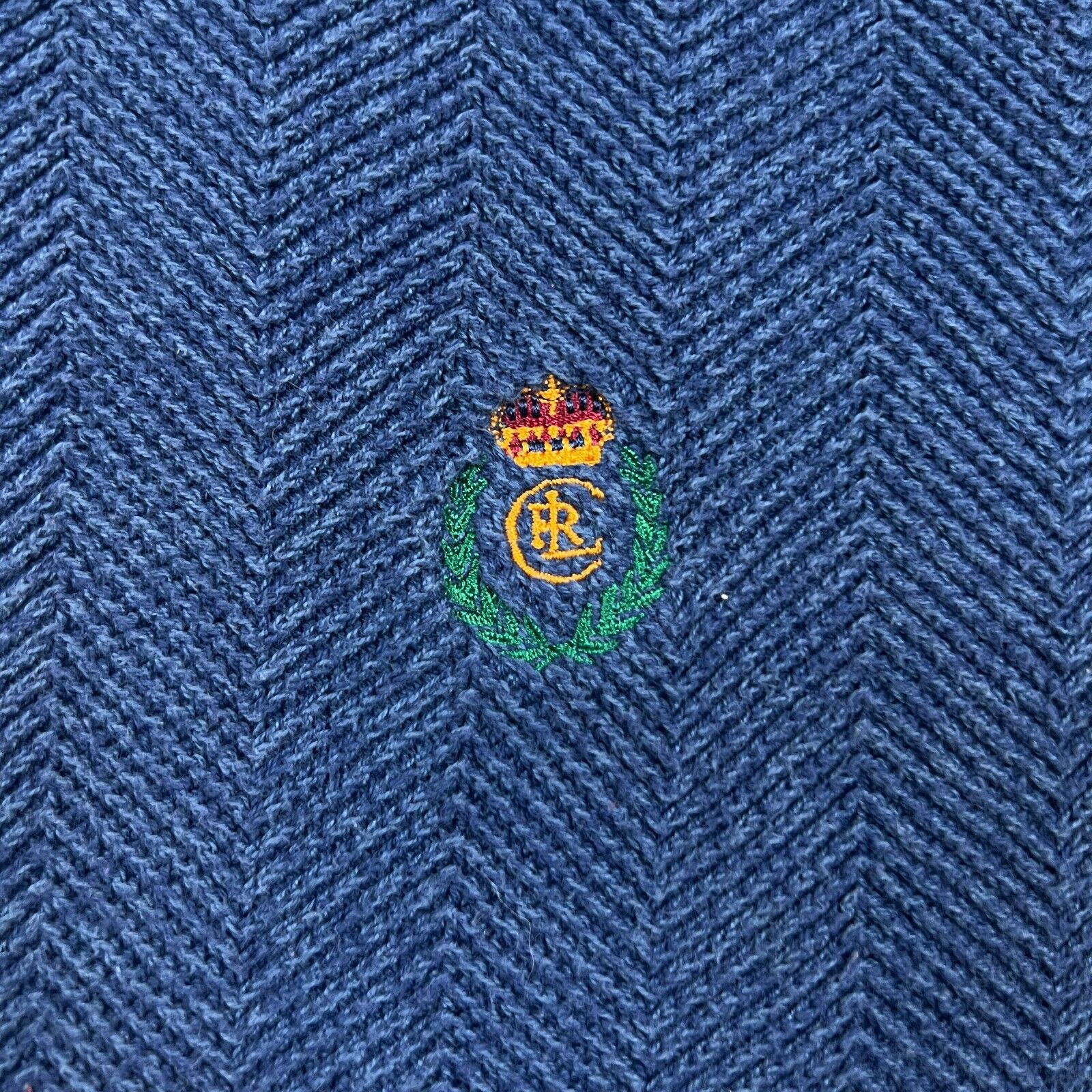Chaps Ralph Lauren × Polo Ralph Lauren × Ralph Lauren Vintage 90s Chaps Ralph Lauren Sweatshirt Large Crest Knit Size US L / EU 52-54 / 3 - 3 Thumbnail
