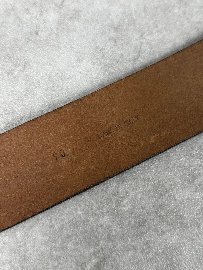 John Richmond 2000s John Richmond Brown Cross Ornamental Buckle Belt Size ONE SIZE - 7 Thumbnail