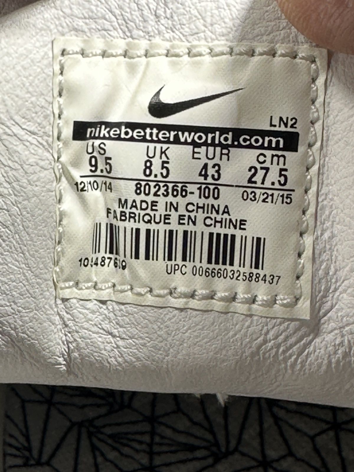 Nike Nike Kobe X Mid EXT White Gum Men's 9.5 Basketball Shoes Size US 9.5 / EU 42-43 - 7 Thumbnail