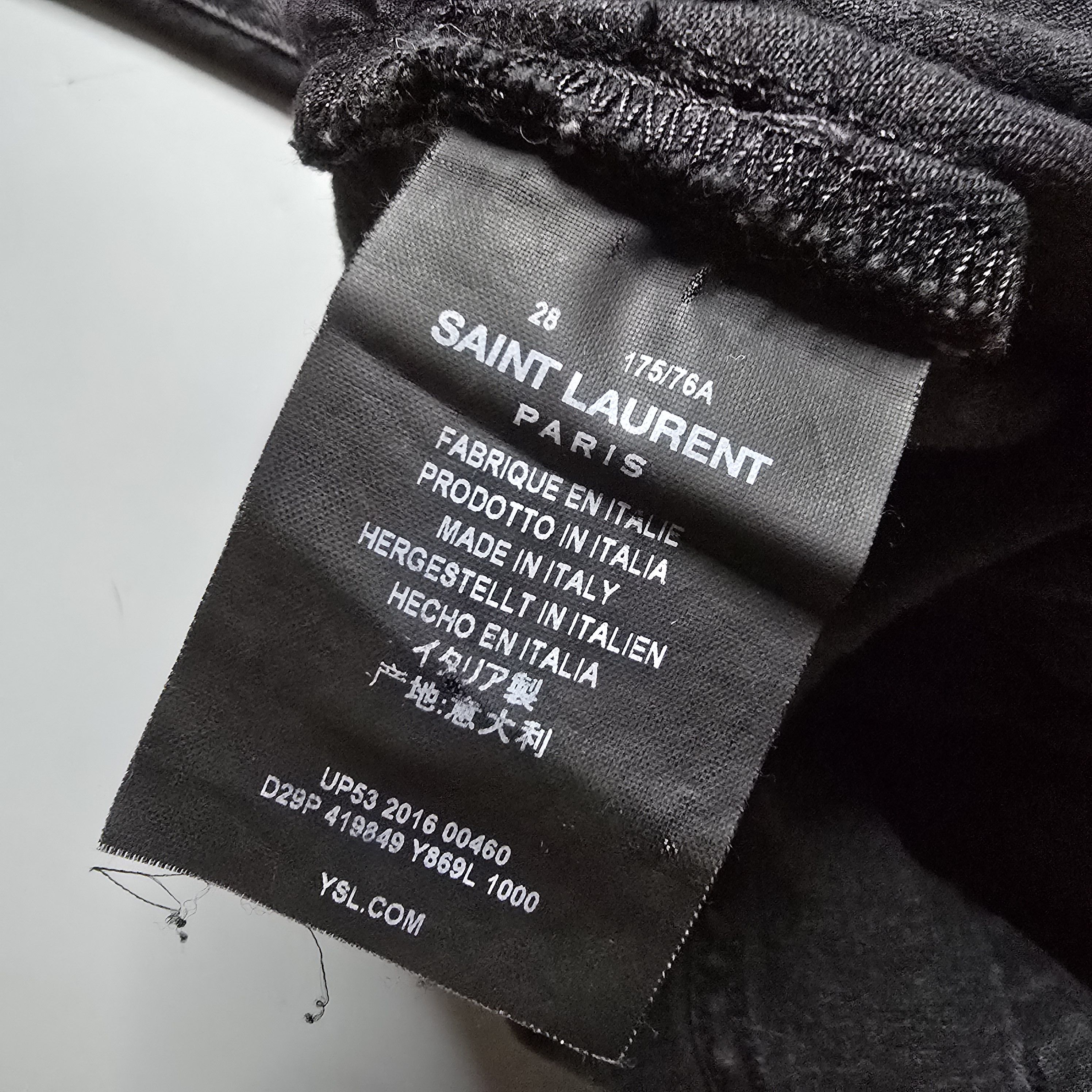 Saint Laurent Paris Saint Laurent - AW16 Runway Raw Hem Skinny Jeans Size US 28 / EU 44 - 9 Thumbnail