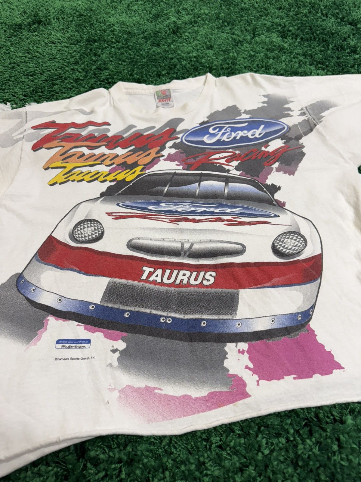 Fruit Of The Loom × NASCAR × Vintage AMAZING 90s Vintage Nascar All Over Print Tarus Tee Size US XL / EU 56 / 4 - 2 Thumbnail