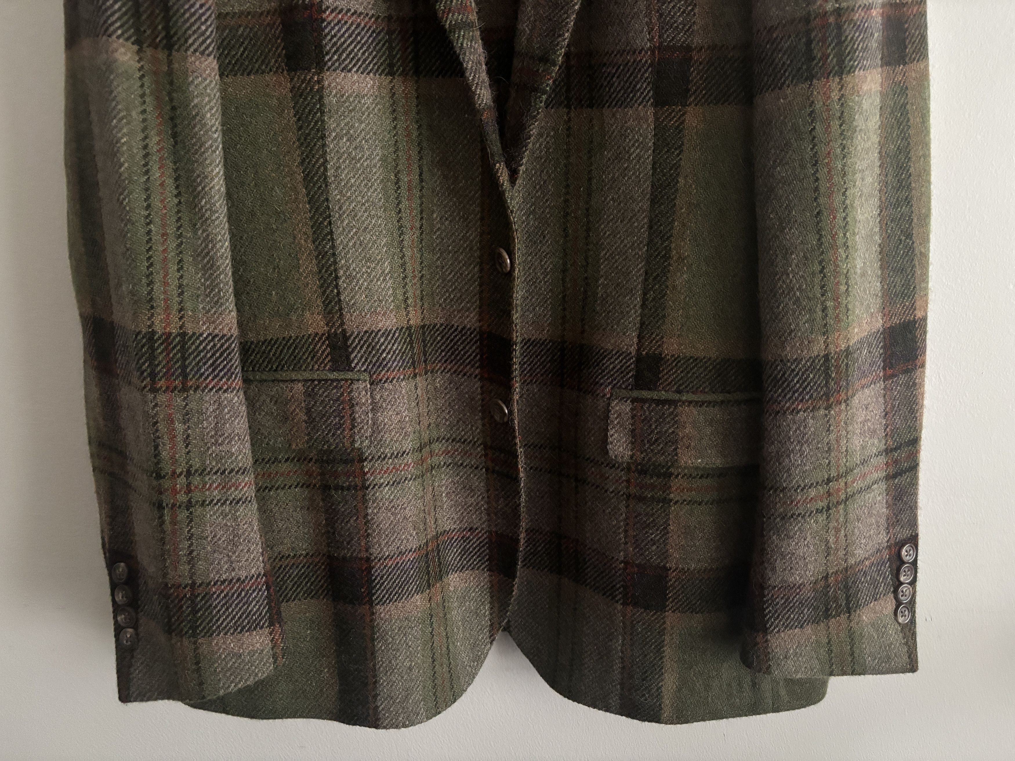 Polo Ralph Lauren $998 Blanket Plaid Wool Alpaca Tweed Sport Coat Mi Italy Size 44L - 3 Thumbnail