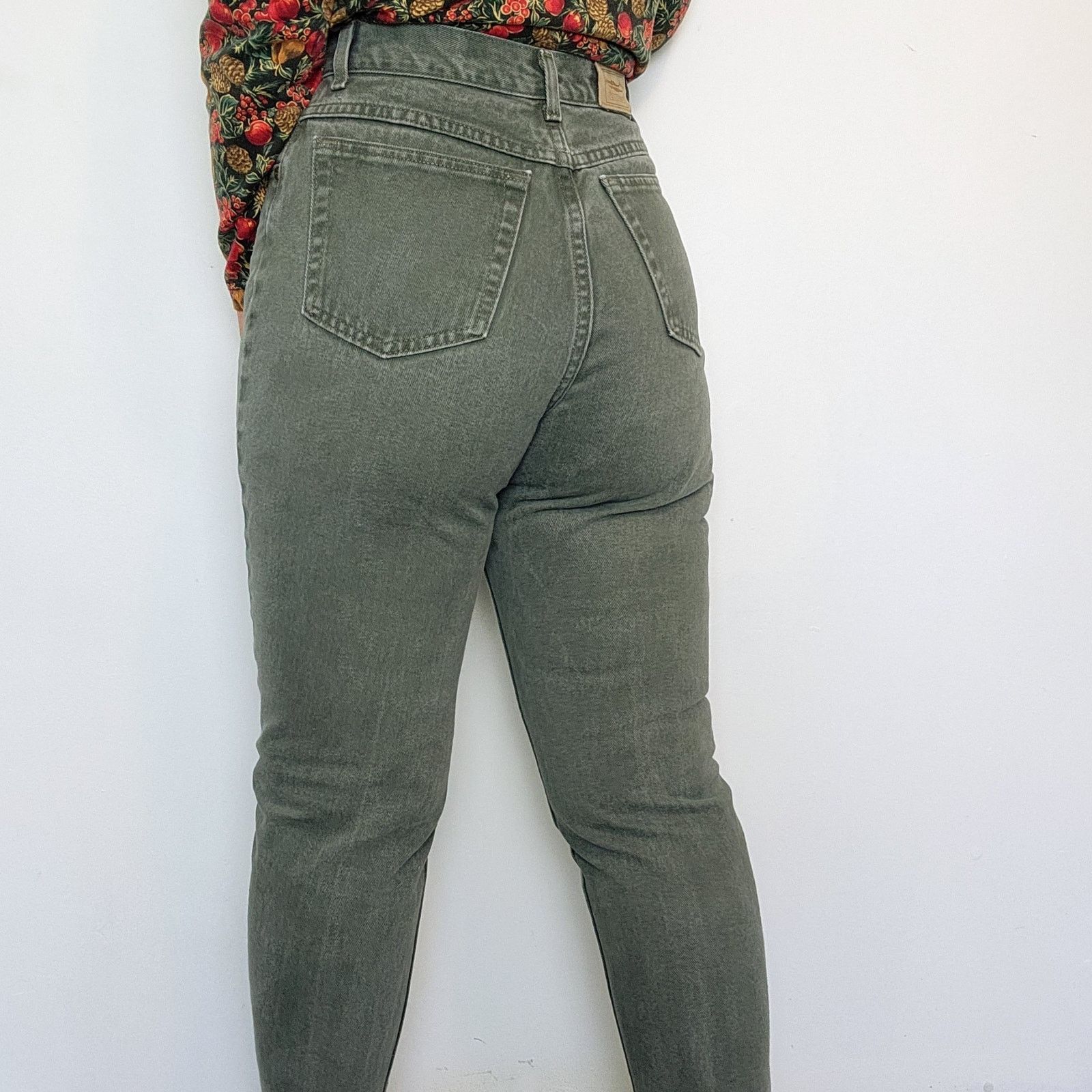 L.L. Bean Green L.L. Bean High Waisted Jeans 10 Vintage Petite Crop Size 32" / US 10 / IT 46 - 6 Thumbnail