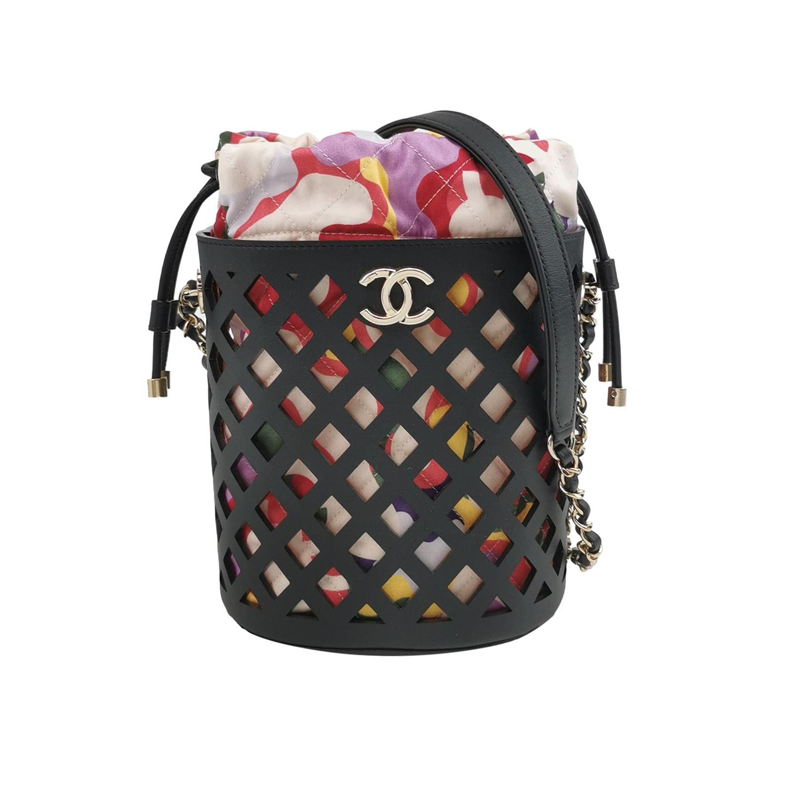 Prada Chanel Cowhide Laser-Cut CC Logo Chain Shoulder Bag Size ONE SIZE - 1 Thumbnail