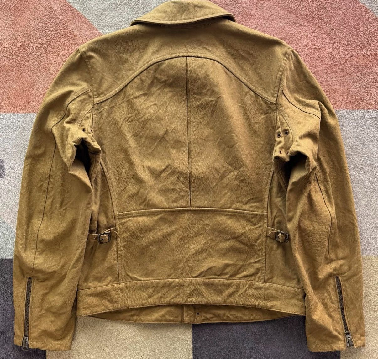 RRL Ralph Lauren RRL Ralph Lauren Double RL Asymmetrical Zip Moto Jacket K22 Size US S / EU 44-46 / 1 - 3 Thumbnail