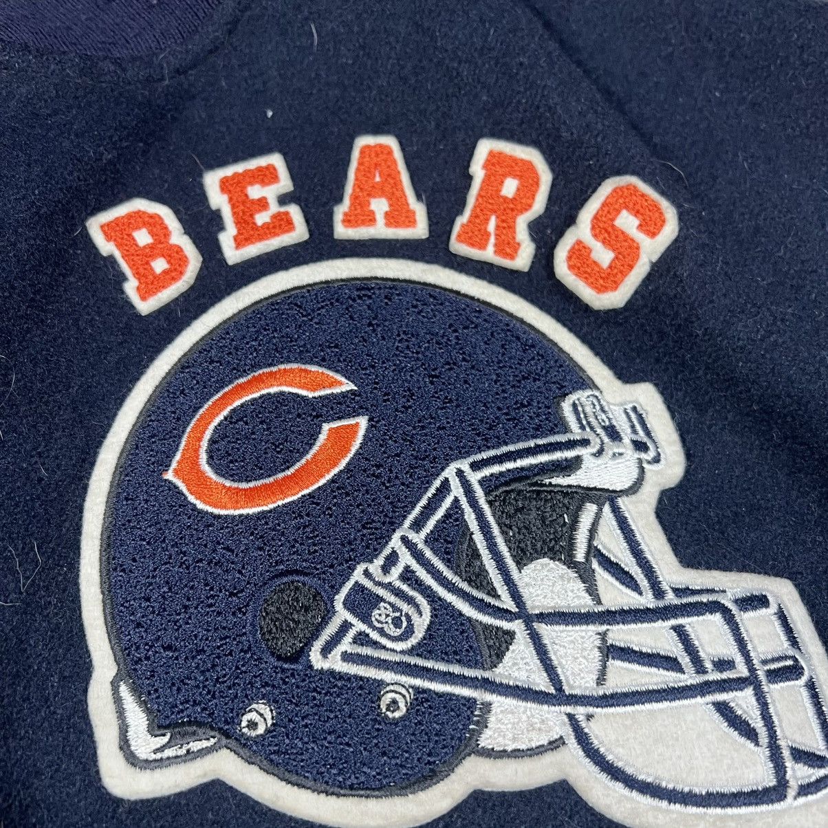 NFL × Vintage 1980s Chicago Bears chalk line varsity jacket Size US XXL / EU 58 / 5 - 3 Thumbnail