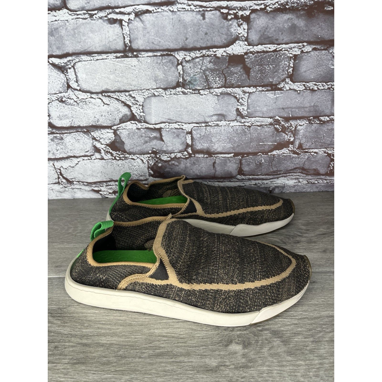 Sanuk Sanuk Chiba Quest Knit Brown Natural Fabric Slip On Shoes Me Size US 10 / EU 43 - 4 Thumbnail