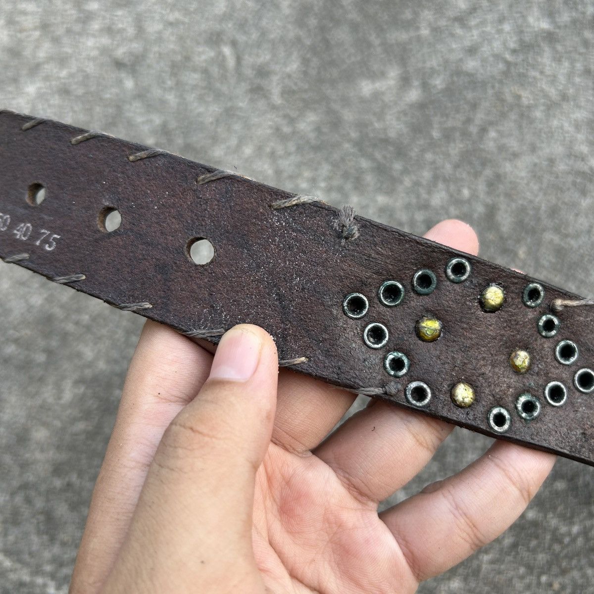 Vintage Vintage studded leather belt (Kapital Style) Size ONE SIZE - 14 Thumbnail