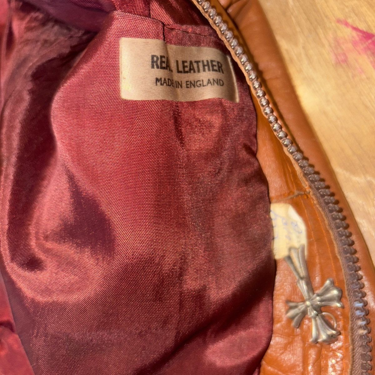 Vintage Vintage Real Leather Bomber Jacket – Made in England Size US M / EU 48-50 / 2 - 2 Thumbnail