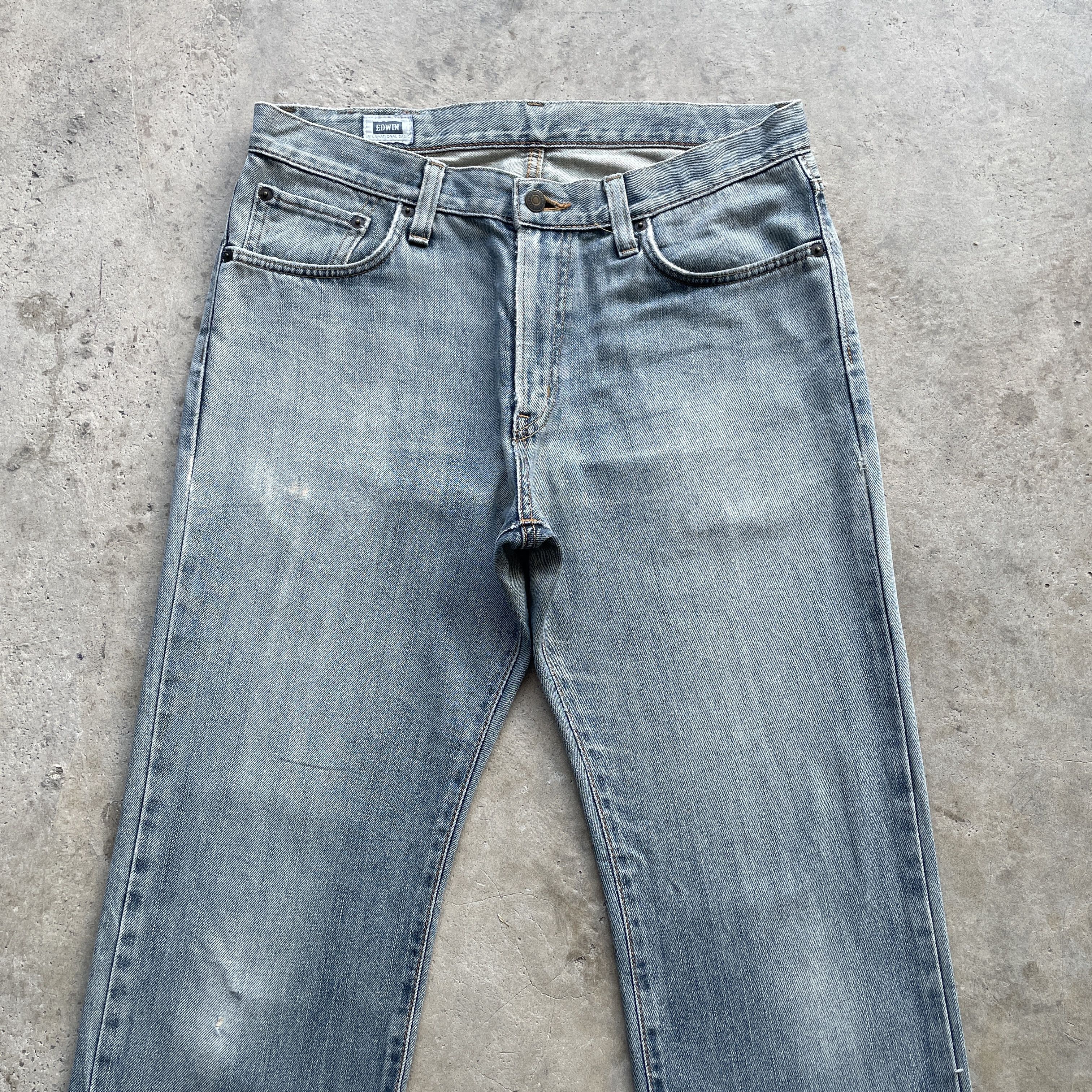Edwin W33x30 Vintage Edwin 403 Denim Faded Japan Jeans Pants Size US 33 - 3 Thumbnail