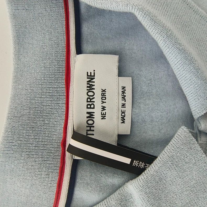 Thom Browne Thom Browne Light blue POLO shirt Size US S / EU 44-46 / 1 - 3 Thumbnail