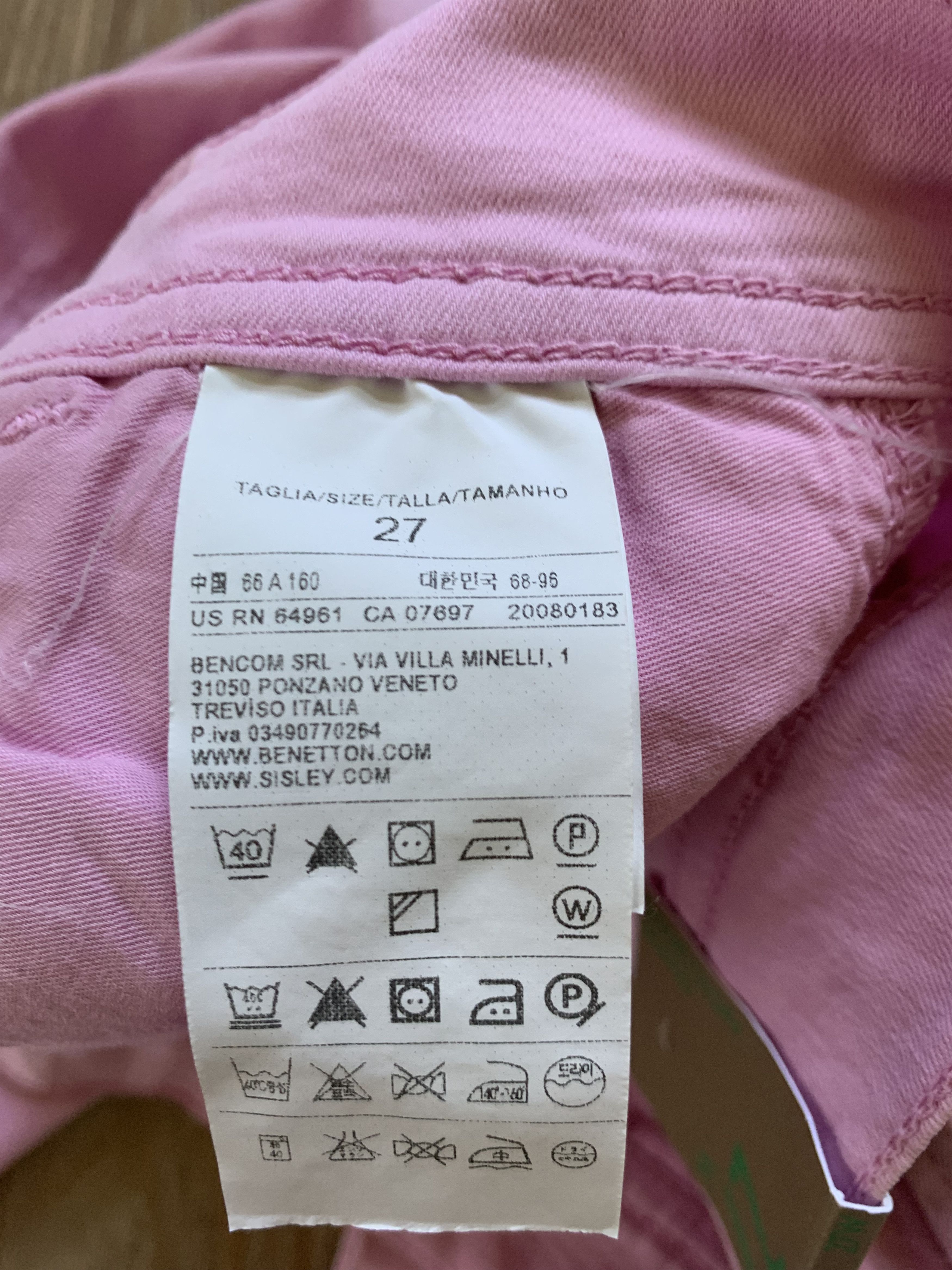 United Colors Of Benetton Benetton Pink Skinny Stretch Jeggings Jeans Size 27" / US 4 / IT 40 - 8 Thumbnail