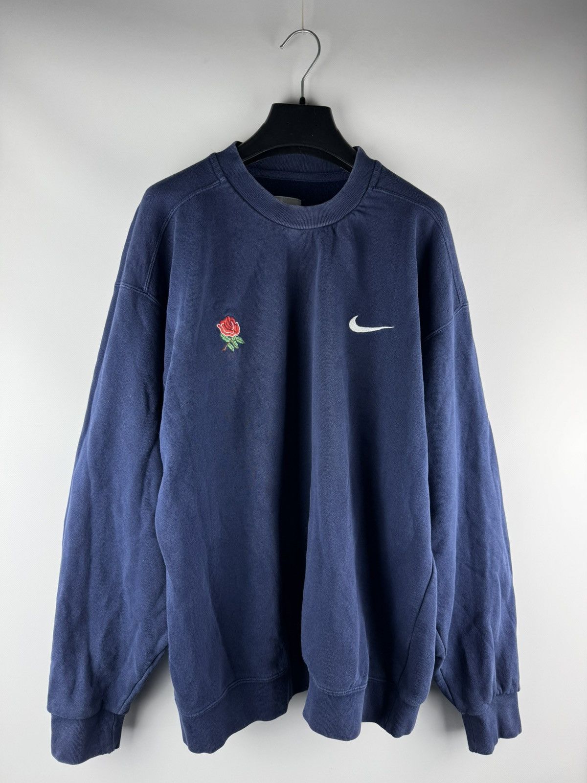 Nike Vintage 90s Nike England Sweatshirt Blue Y2K Size US M / EU 48-50 / 2 - 1 Thumbnail