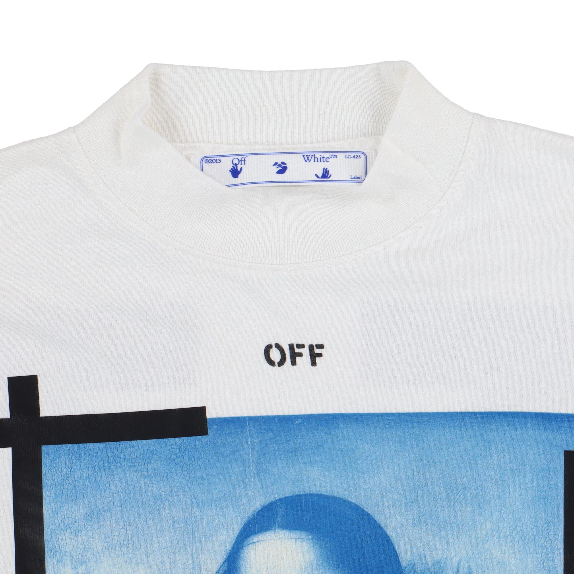 Off-White White Mona Lisa Oversized Long Sleeve Mock Neck T-Shirt Size US M / EU 48-50 / 2 - 5 Thumbnail