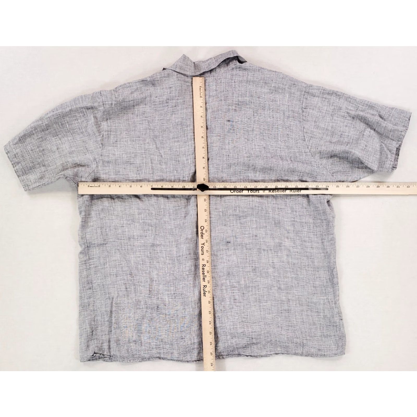 FLAX FLAX Flax Jeanne Englehart 100% Linen Short Sleeve Shirt Women's S Plus Size Gray Linen Short Sleeve Shirt Women's S Size S / US 4 / IT 40 - 4 Thumbnail