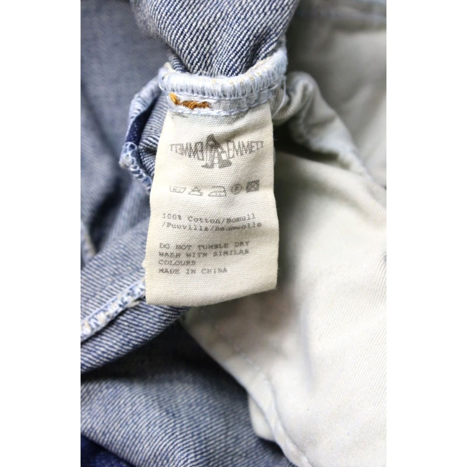 Emmett Emmett E D Gratton Patch 523 Jeans Men's W29/L32 Slim Distressed Whiskers Selvedge Blue Denim Casual Jeans Mens Size US 29 - 7 Thumbnail
