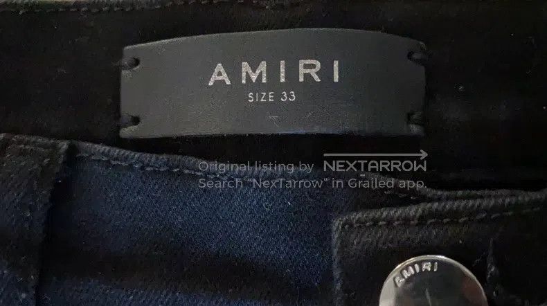 Amiri Amiri Classic High-End Ice Blue Diamond Destroyed Black De Size US 33 - 3 Thumbnail
