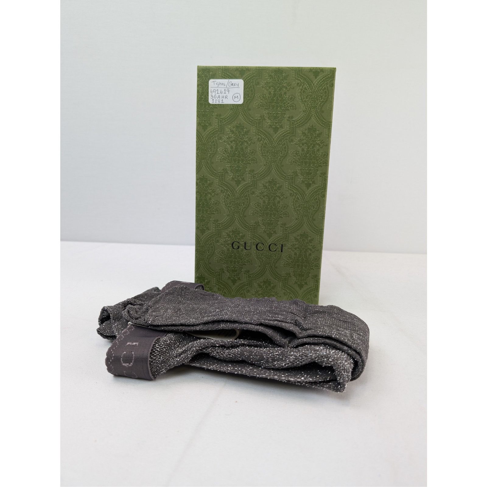 Gucci o1rshd1 Size: M / GG Knit Tights in Gray Size ONE SIZE - 14 Thumbnail