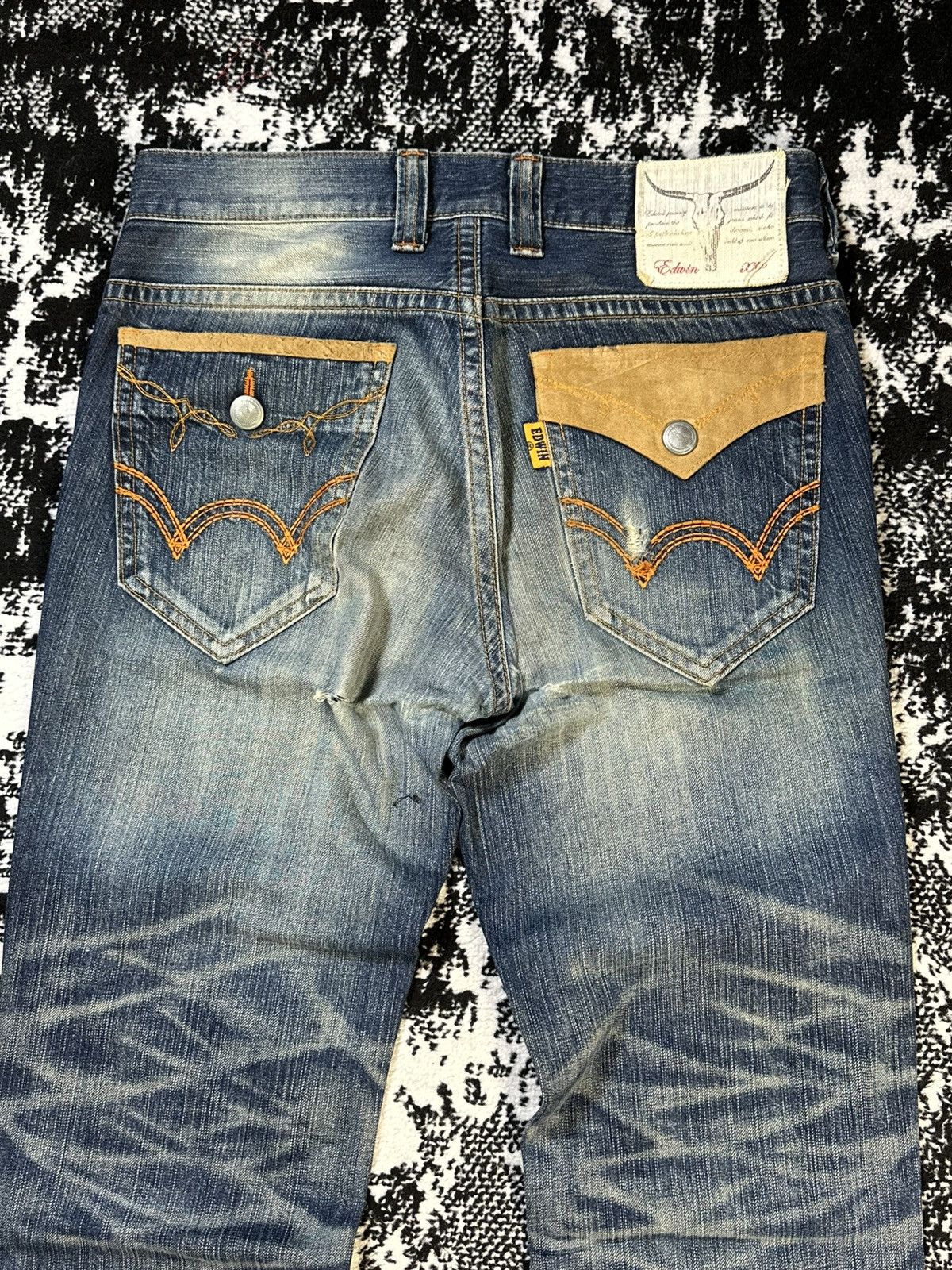 Undercover × Uniqlo 2000s Edwin XV Bobcut Navajo Denim Size US 32 / EU 48 - 12 Thumbnail