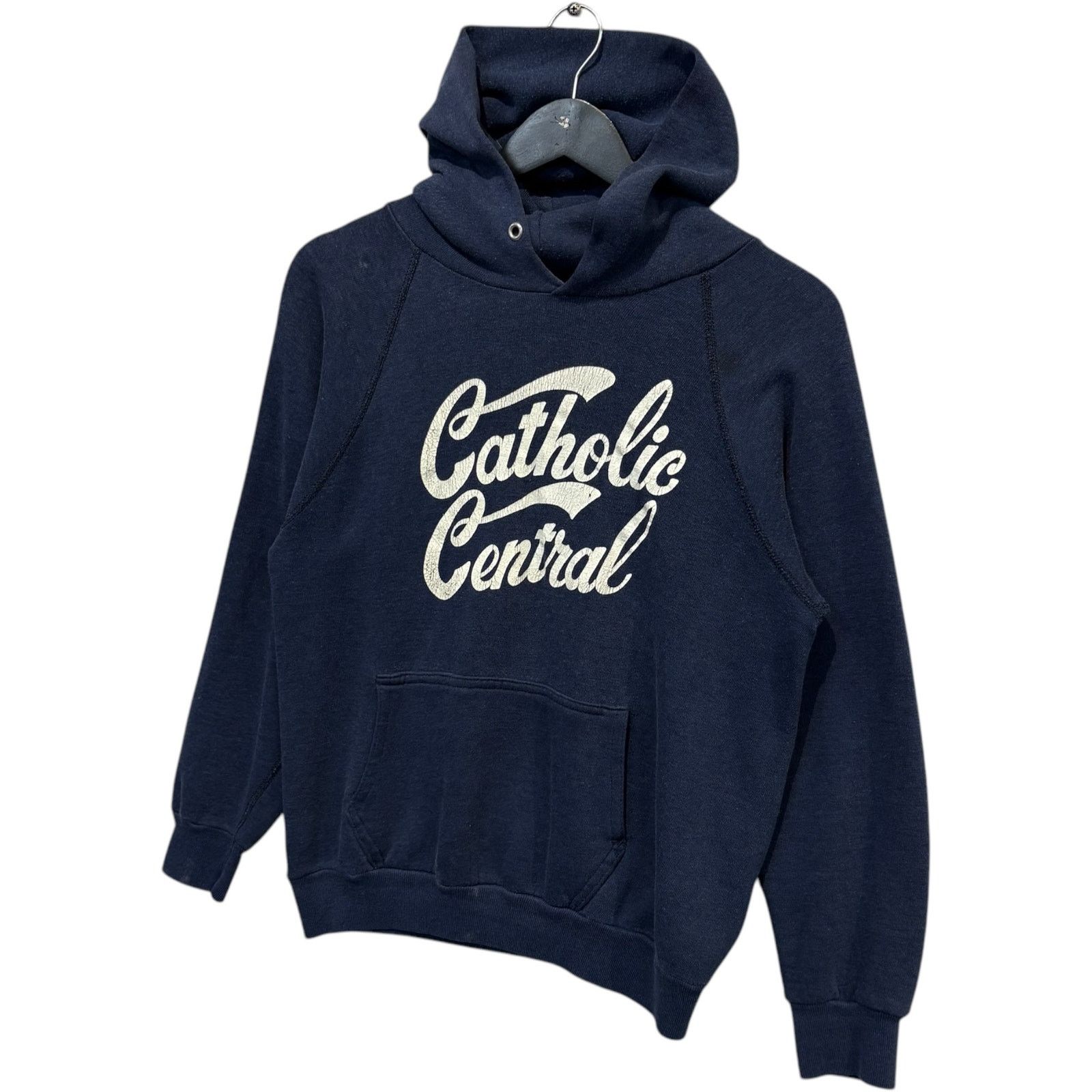 Tultex Vintage Catholic Central Spellout Hoodie 90s Medium Size US M / EU 48-50 / 2 - 3 Thumbnail