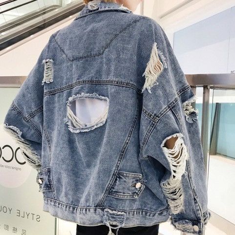 Vintage Vintage Style Denim Jacket Distressed Size US L / EU 52-54 / 3 - 1 Thumbnail