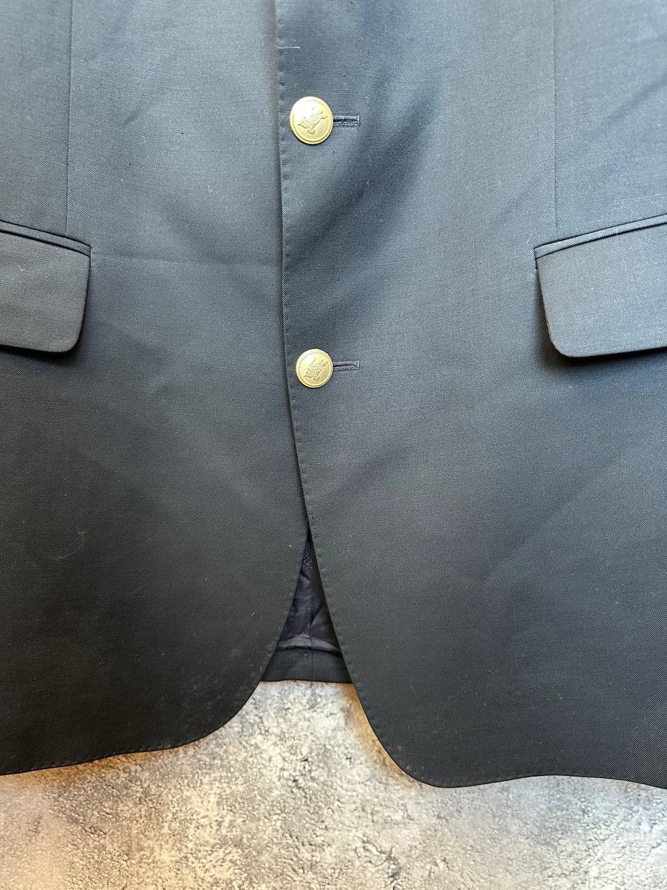 Burberry × Vintage BURBERRY London Blazer Super 100's Wool Gold Buttons Size 44R - 10 Thumbnail