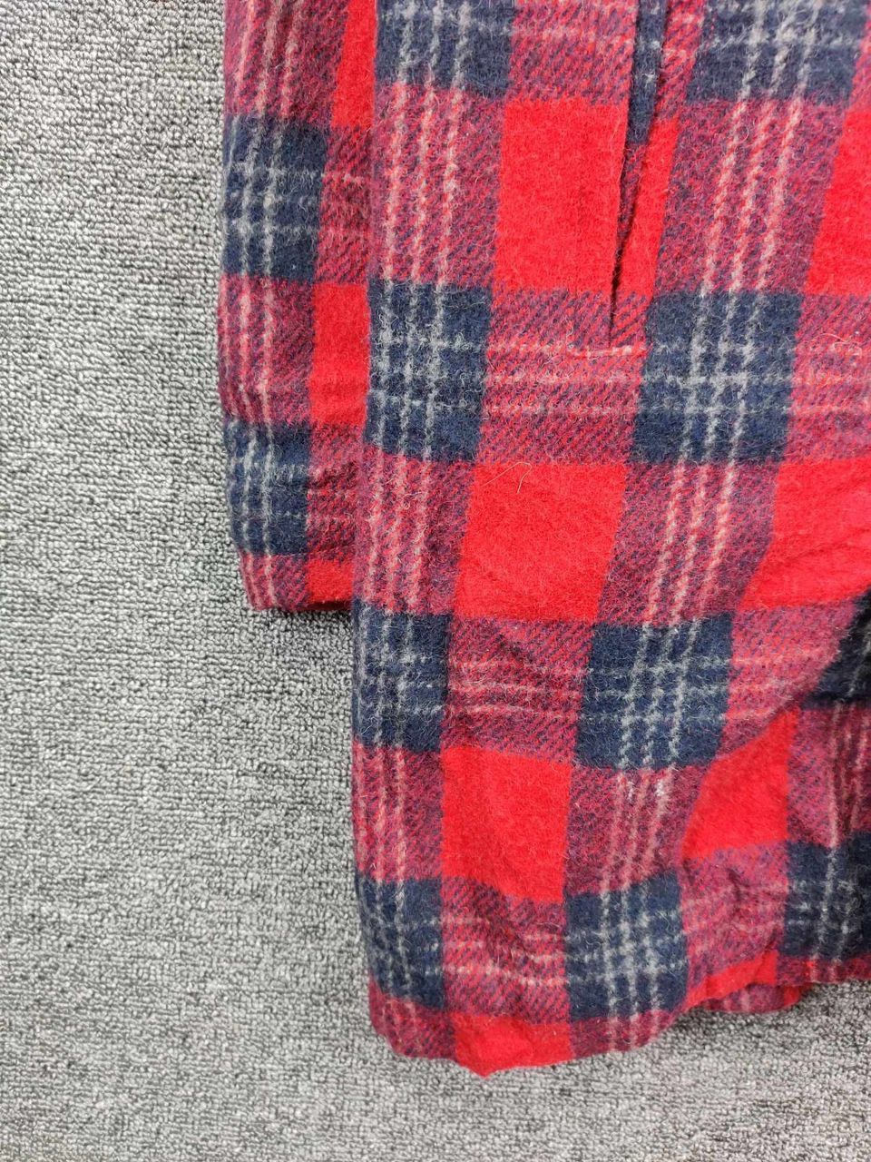 Japanese Brand Vintage Life Tools Plaid Wool Double Breasted Button Coat Size US L / EU 52-54 / 3 - 4 Thumbnail