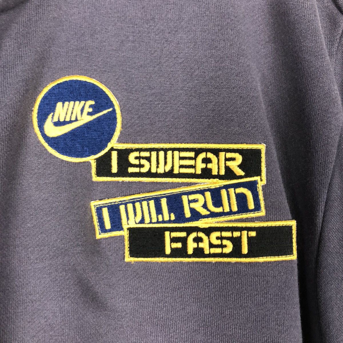 Japanese Brand × Nike I swear I will Run Fast Nike Sweater Jacket Rare Size US M / EU 48-50 / 2 - 15 Thumbnail