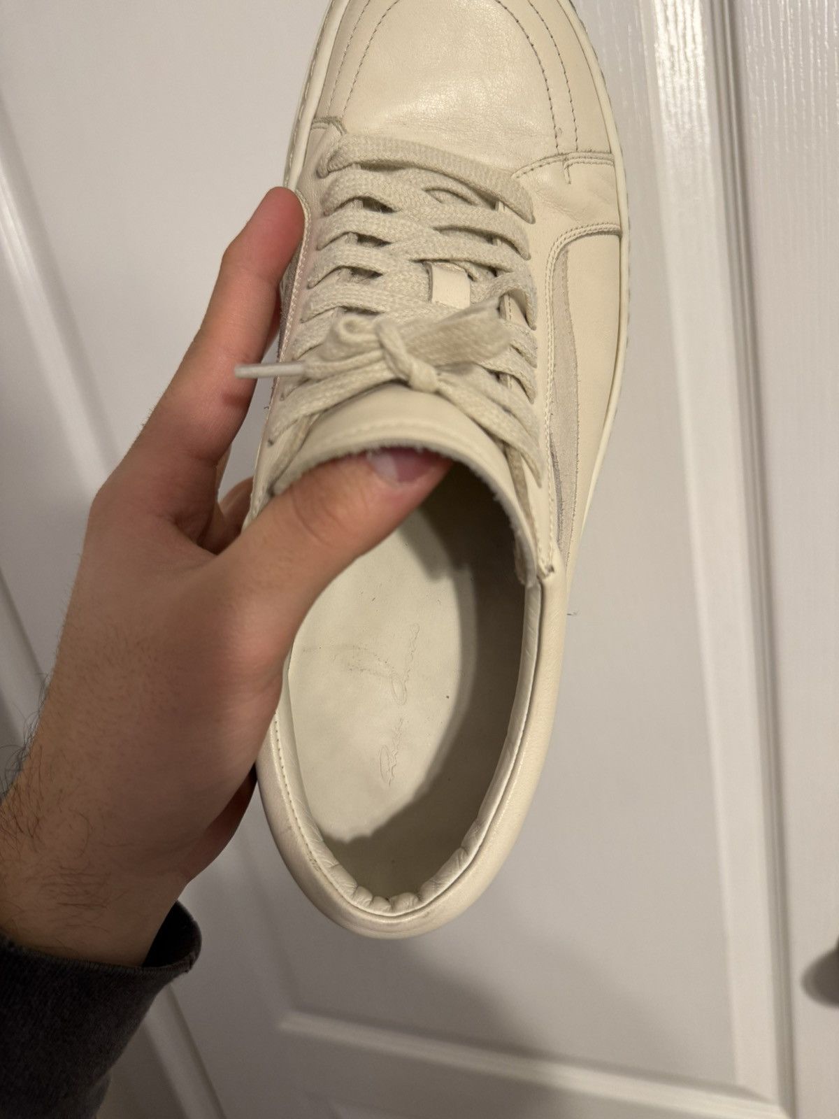 Rick Owens Rick Owens Vintage Leather Milk Vans Size US 10 / EU 43 - 14 Thumbnail