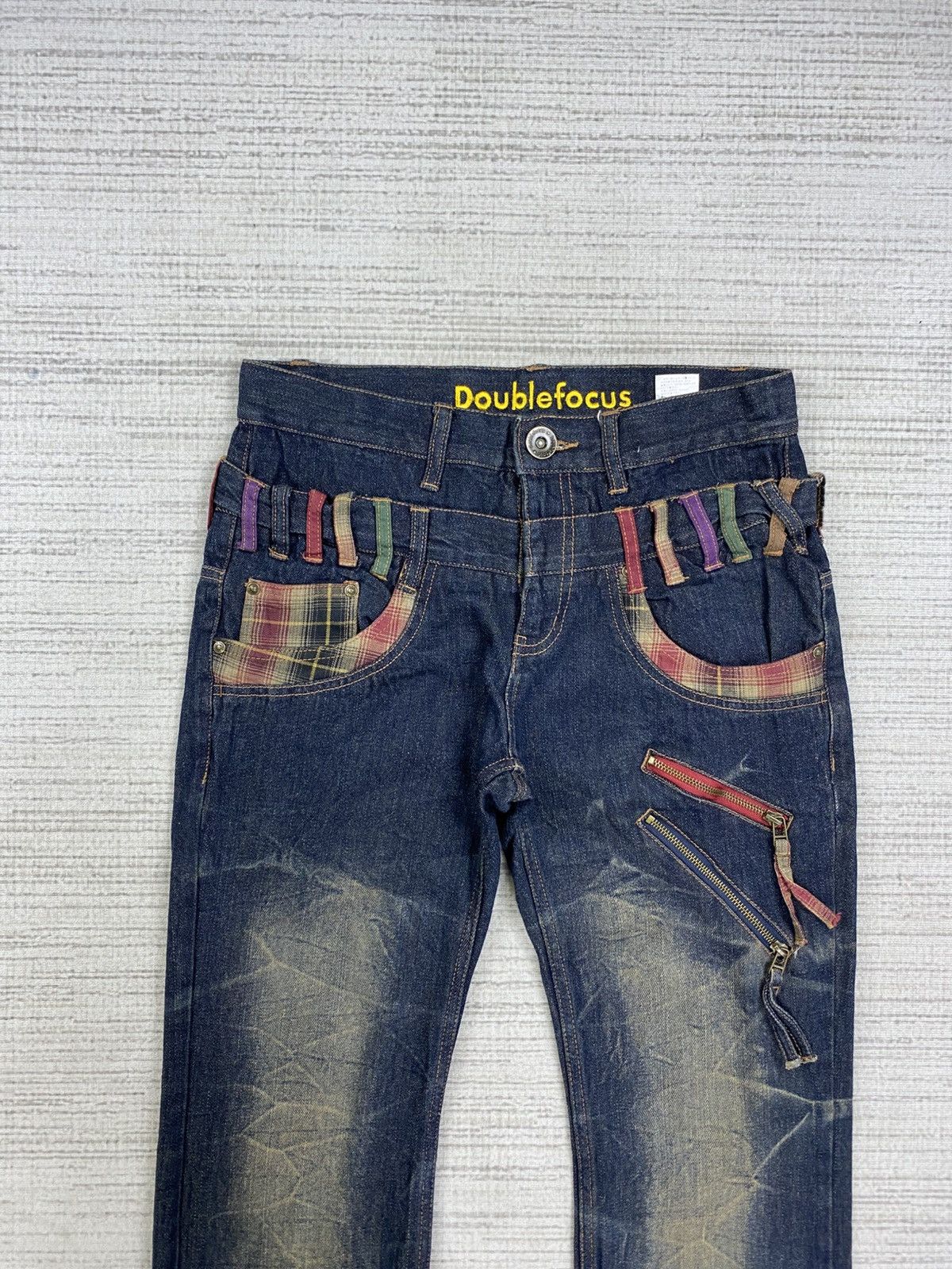 Hysteric Glamour Vintage Double Focus Double Waist Mud Wash Punk Denim Pants Size US 30 / EU 46 - 8 Thumbnail