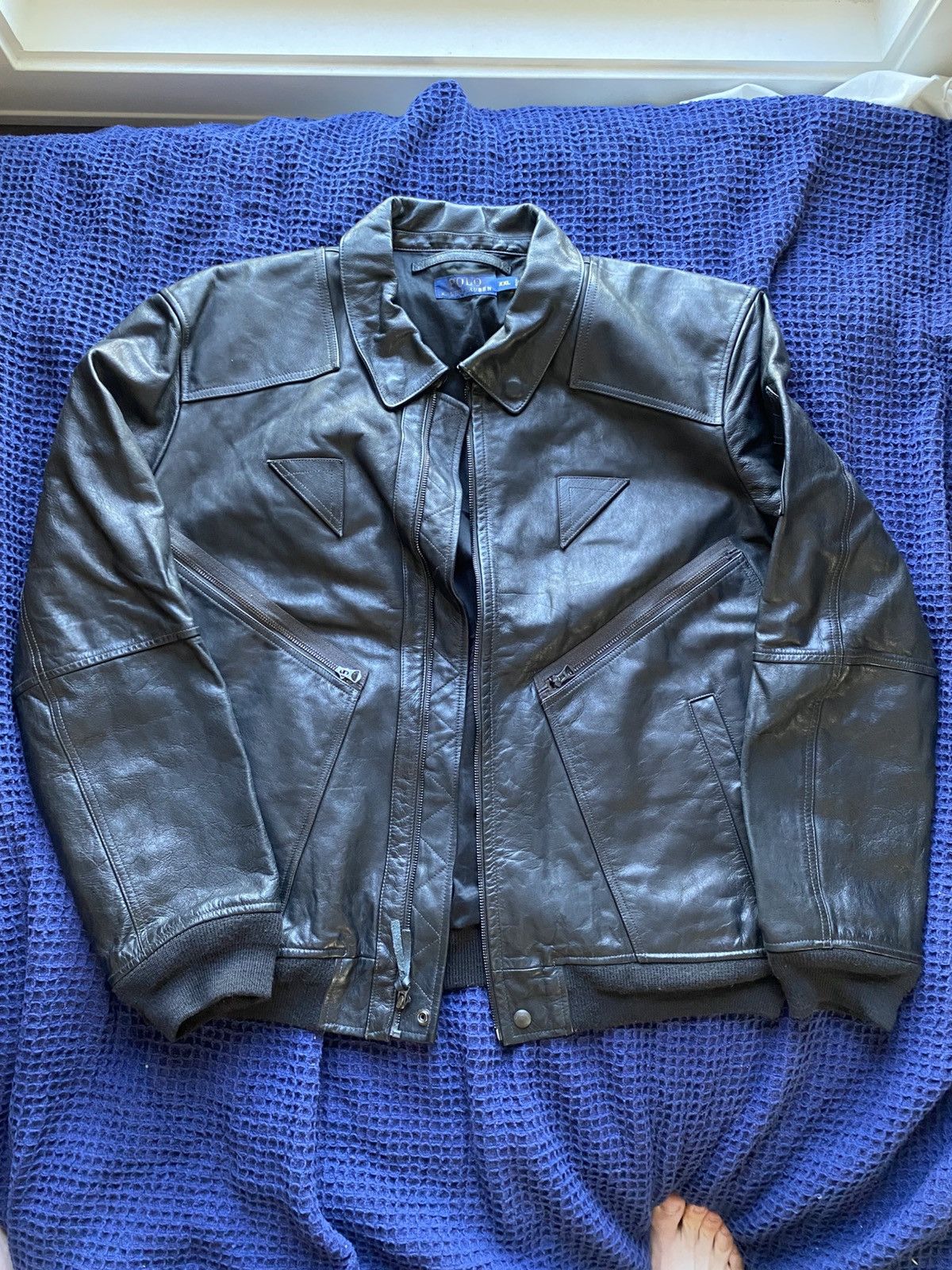 Polo Ralph Lauren Polo Ralph Lauren Black Leather Moto Jacket Size US XXL / EU 58 / 5 - 1 Thumbnail