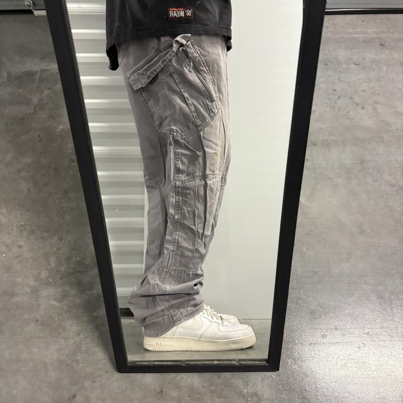 Japanese Brand × Vintage Crazy Vintage Y2K/2000s Baggy Grey Grunge Cargo Pants! Size US 34 / EU 50 - 1 Thumbnail